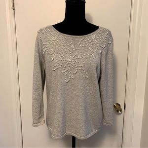 Alfred DUNNER PL Sapphire Skies Pearl-Beaded Sweater #30